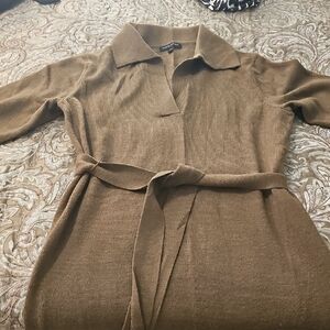 Banana Republic Brown Knit Belt  Sweater Dress